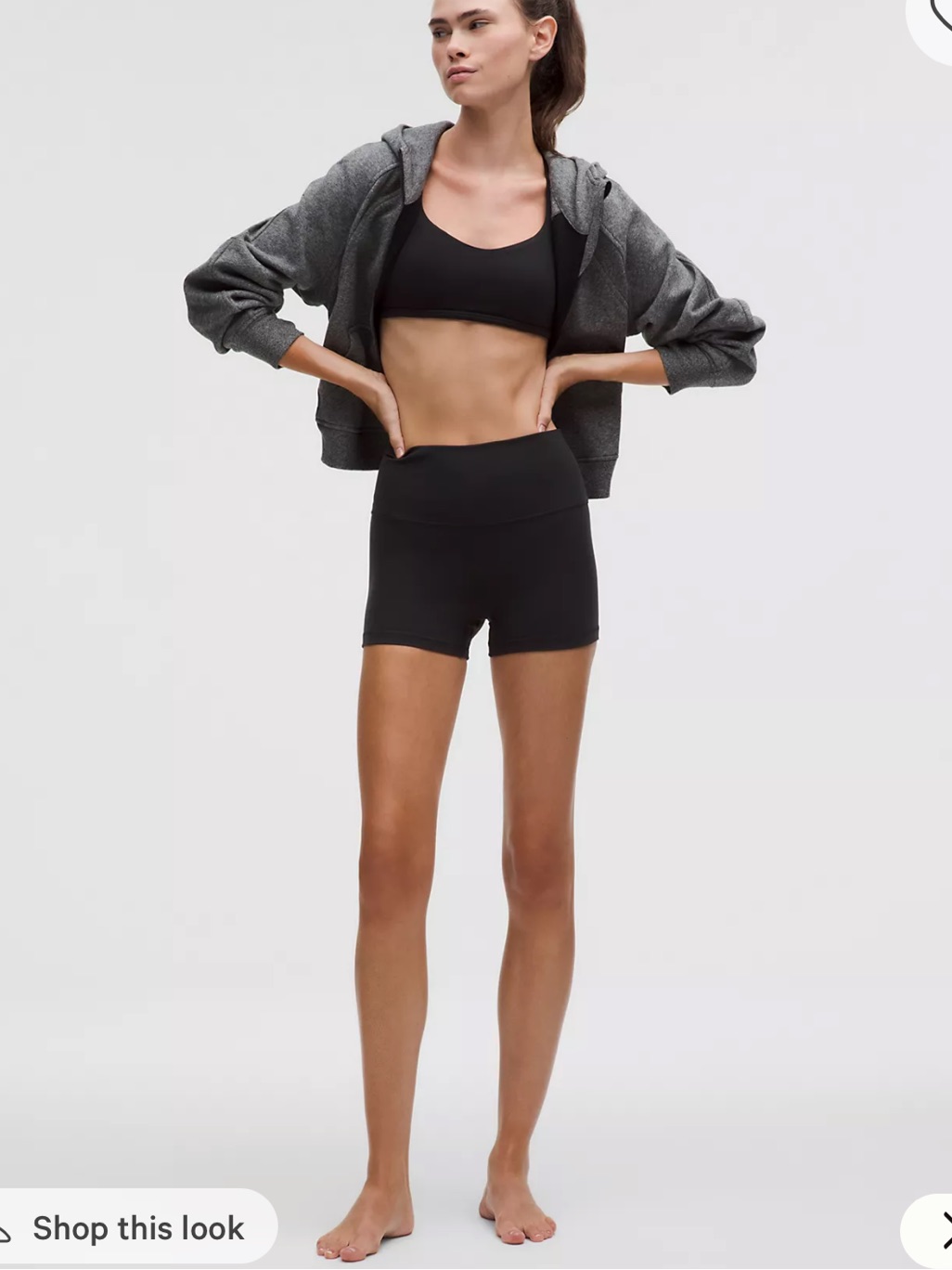 Lululemon Spandex Shorts Black 4 Inch Inseem Size 6